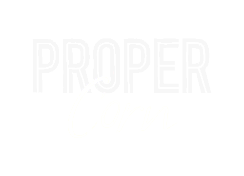 propercorn logo white