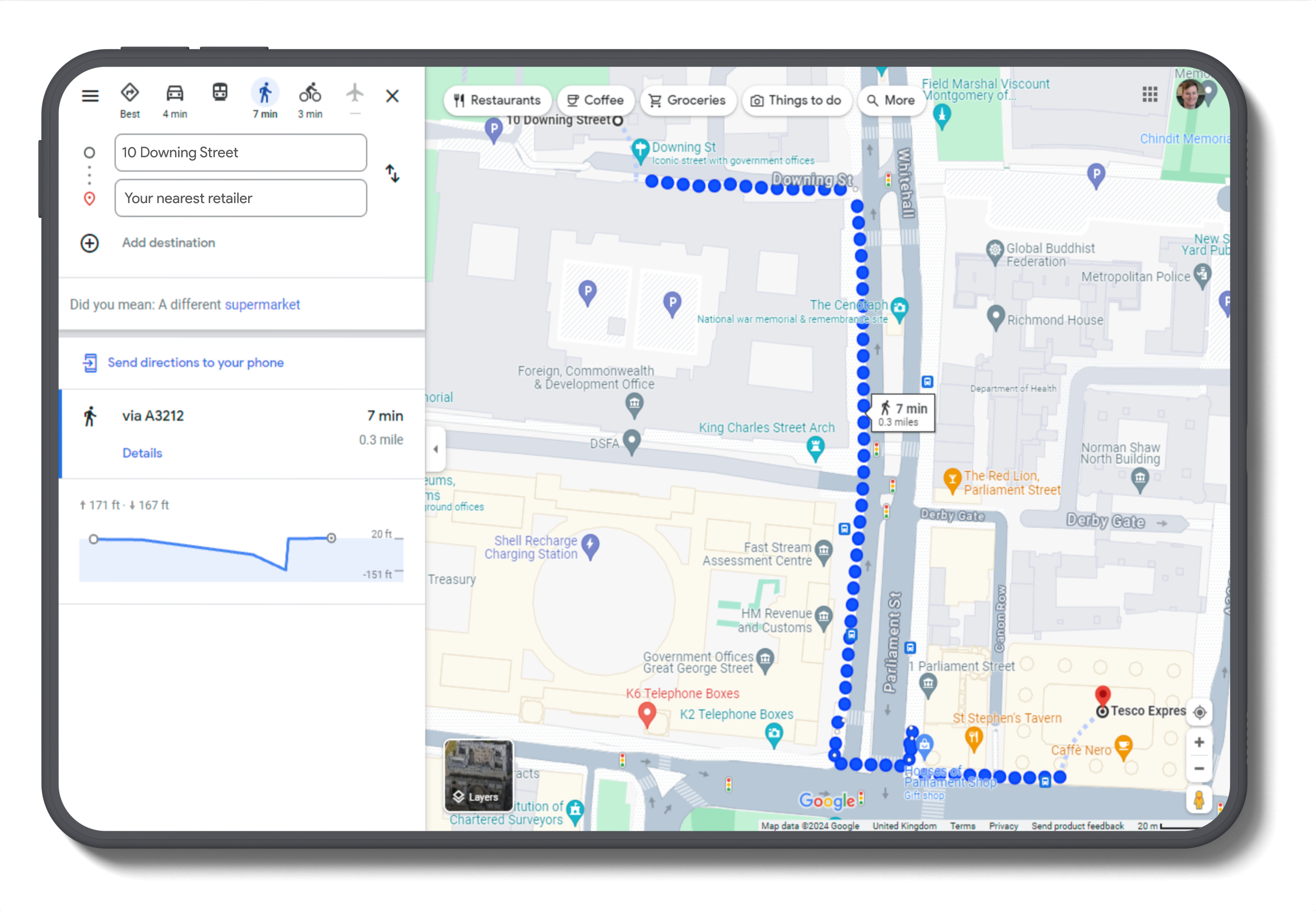 Map to closest store